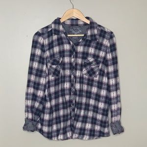 Sonoma Plaid & Floral Shirt